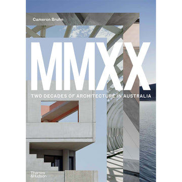 MMXX' book cover showing 2 stories of a building, on the bottom floor stairs lead up and on the top floor there ia cutout in the wall showing a view of the inside and the adjacent wall which also has a cutout.