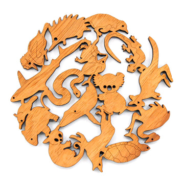 Trivet Animals Mini Wooden - Buttonworks
