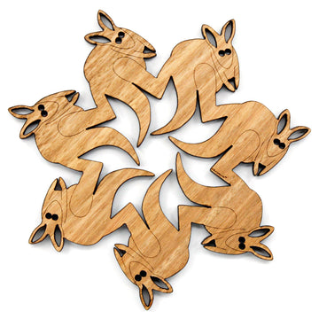 Trivet Kangaroo Small Wooden - Buttonworks